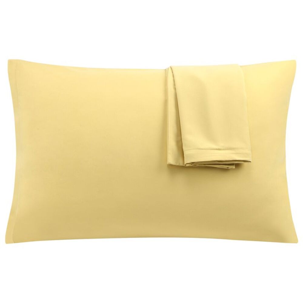 2pcs Pillow Cases Soft Microfiber Pillowcases with Zipper (20"x30") Gold